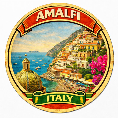 Amalfi Italien Deko Vinyl Aufkleber A0007