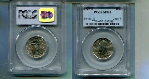 1935 S WASHINGTON SILVER QUARTER PCGS MS65 7211T