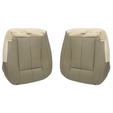 NLQR Front Driver and Passenger Side Bottom Replacement Seat Covers Tan Micro...