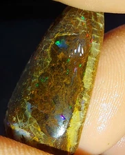 23.2CT Yowah Nut BOULDER OPAL Australia Polished Rainbow Multicolor 100% Natural