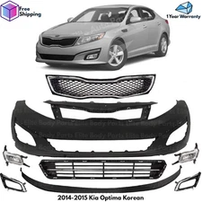 Front Bumper Cover Fascia & Grille Assembly Kit For 2014-2015 Kia Optima Korean