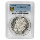 1880O Morgan Silver Dollar $1 PCGS AU 58
