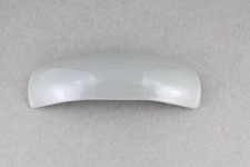 Grey barrette plastic solid color rectangle hair clip accessory 3 5/8" long gray