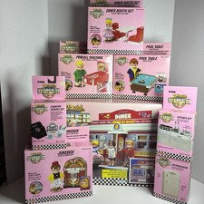 Vintage 1988 Tyco Dixie's Diner Drive In Playset  7 Accessory Packs NOS NRFB