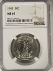 BU 1945 Walking Liberty Half Dollar NGC MS64 UZFF