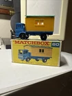 Vintage Lesney Matchbox #60 Die-cast OFFICE SITE TRUCK blue yellow Original Box