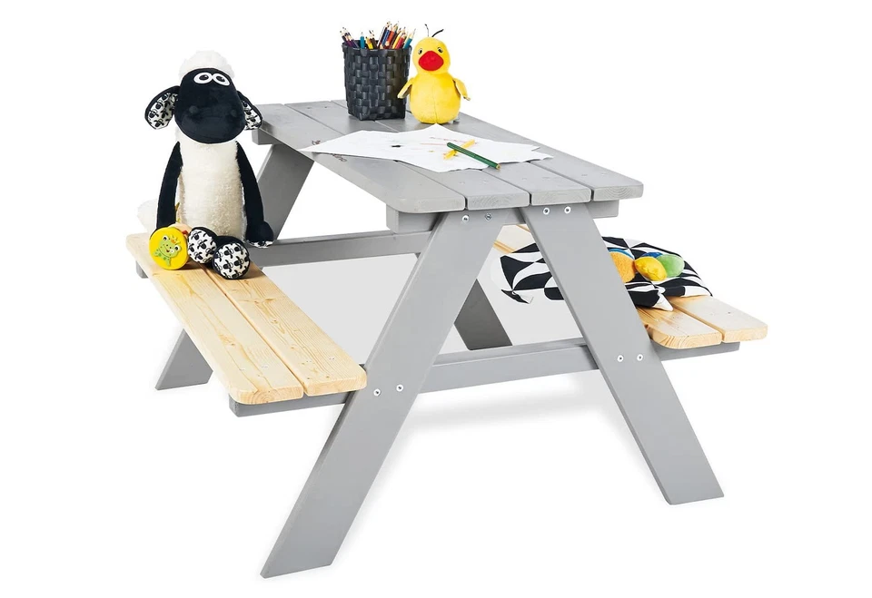 PINOLINO Nicki 4-seater children's seating - children's table - picnic table made of solid wood - Image 2 of 4