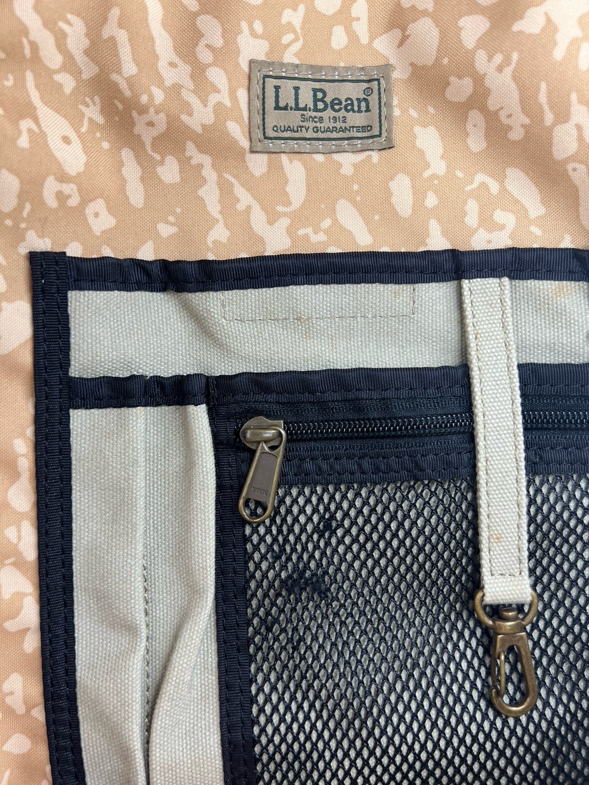 LL Bean Medium Gray Canvas Backpack Pre-Owned - image 9