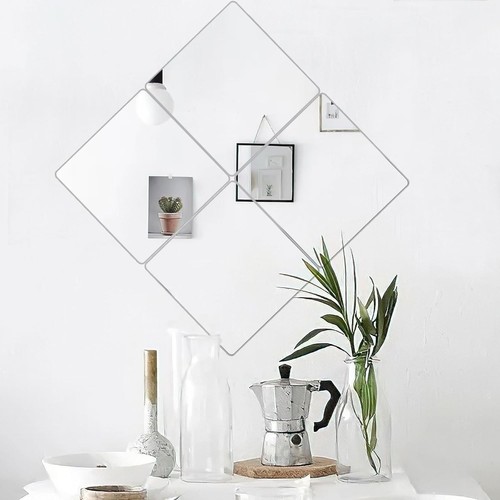 Decorative Acrylic Mirror Tiles 12" x 12" - Unbreakable, Stylish Wall Solutions - Picture 9 of 9