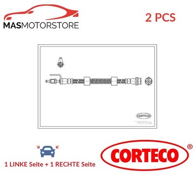 BREMSSCHLAUCH BREMSLEITUNG PAAR VORNE CORTECO 19033498 2PCS P NEU OE QUALITÄT