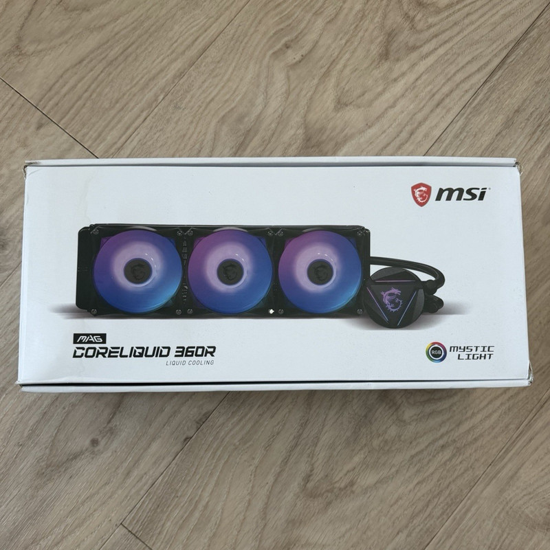 MSI MAG CORELIQUID 360R 360mm ARGB AIO Liquid CPU Cooler Black (2 Fans, AS IS)