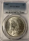 1887 Philadelphia Morgan Silver Dollar PCGS MS63