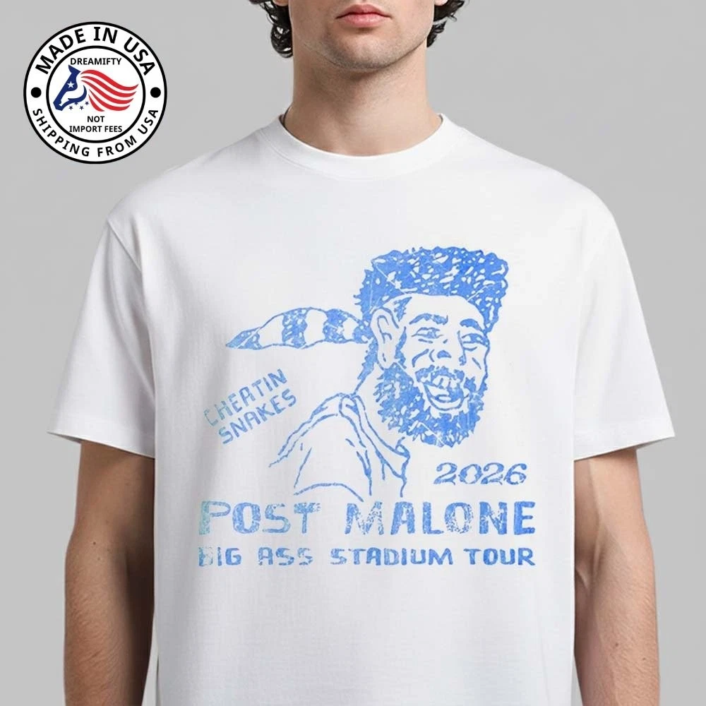 Post Malone X Cheatin Snakes 2026 Big Ass Stadium Tour Unisex T-Shirt