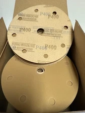 PERFORMANCE PLUS PG 6" 9 HOLE, 400 GRIT, 100 DISCS PER BOX, BRAND NEW