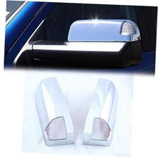 Quality Accessories Triple Chrome Plated Half Tow-Mirror Covers Compatible 