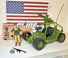 GI Joe AWE Striker 1985 *COMPLETE* w/NEAR MINT Crankcase driver & File Card VTG