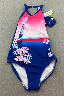 Joystream Eiffel Tower Gymnastics Leotard Girls size 2XL (12-13Y) Blue