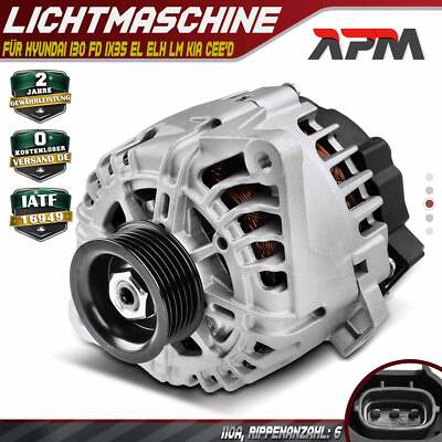Lichtmaschine Generator 110A für Hyundai i30 FD iX35 EL ELH LM KIA Cee'D ED SL