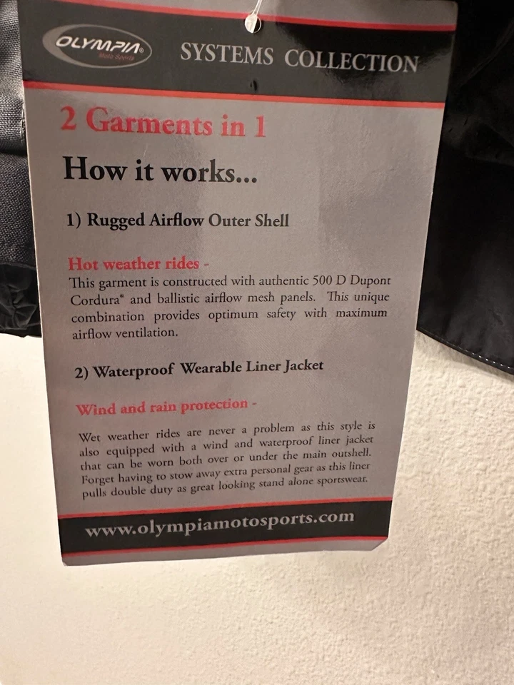 Chaqueta acolchada de nailon para mujer Olympia Moto Sports L Foto 3 de 4