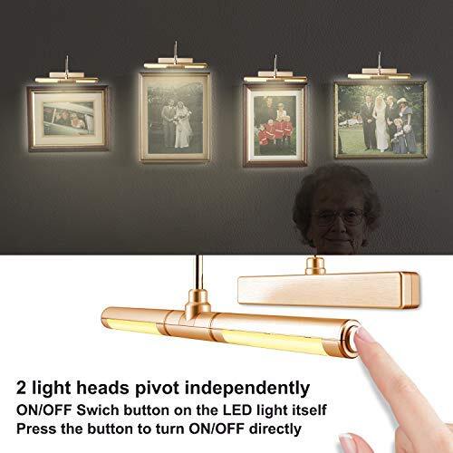 Bilderleuchte LED Verstellbare LED Wandleuchte für Spiegel AA Batterie Betrie... - Bild 5 von 7