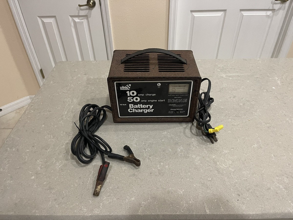 Vintage Sears 10/50 Amp Charge Start Battery Charger Model