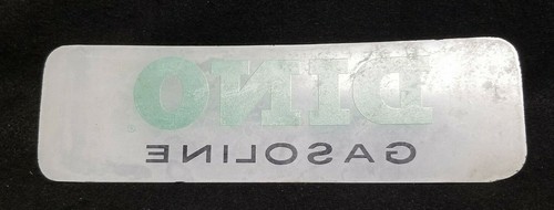 Pair of Vintage DINO GASOLINE AD GLASS - BENNETT PUMPS 900-1000 ORIGINAL - Picture 3 of 7