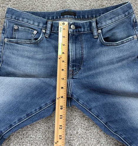 Jeans Uniqlo Linea Rossa Kaihara Selvedge Denim Uomo 34x27 Slim Dritto Vita Bassa - Foto 12 di 16