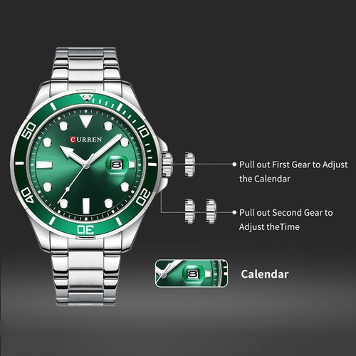 Men Watch Male Wrist Watch with Stainless W2Y3 - Picture 10 of 11
