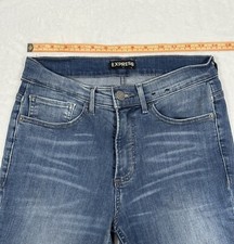 Jeans Express Women  s Blue High Rise Denim Leggings, Size 6