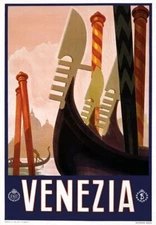 83877 Vintage 1920 Italian Italy Venice Venezia Travel Decor Wall Print Poster