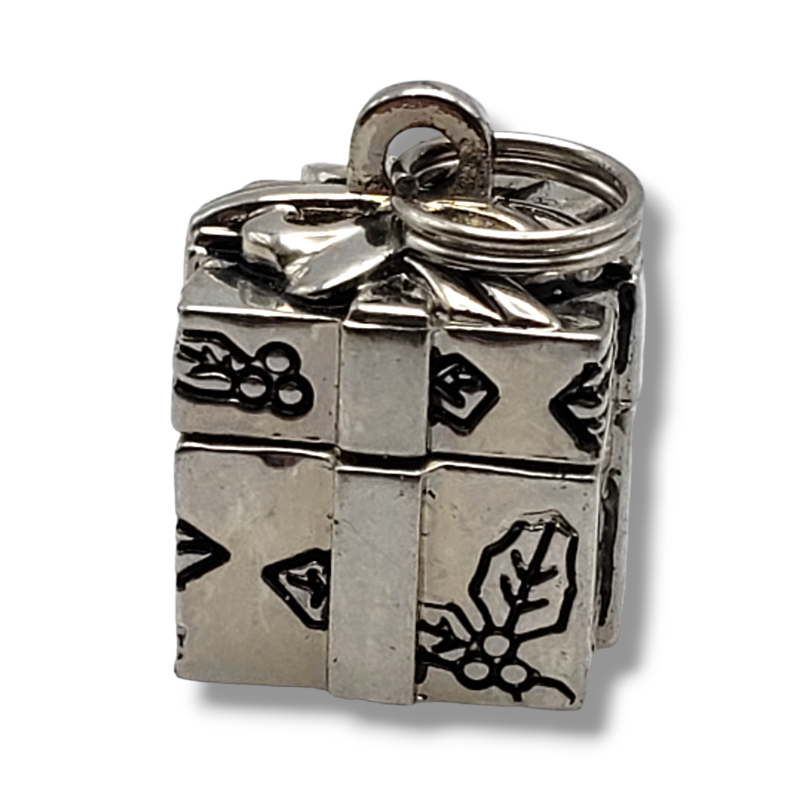 Ganz The Little Christmas Gift Prayer Box Charm Pendant Holly
