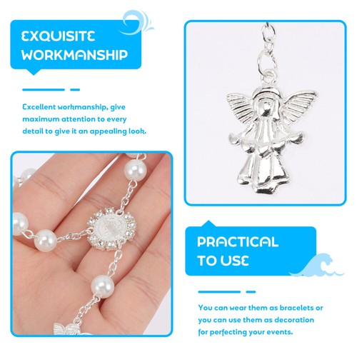 4 Pcs Taufe Geschenke Favors Taufe Giveaways Baby Rosenkranz Armband - Bild 9 von 10