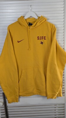Vintage St John Fisher College Nike Hoodie Cardinals hellgelb Gr. 2XL