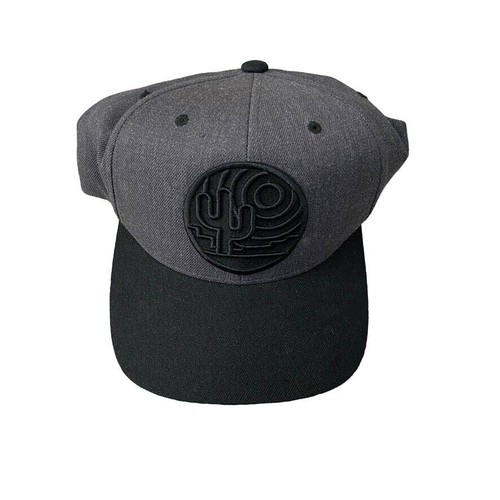 The Classics Baseball Hat Gray Canvas Cactus Sunset Decal One Size Wool