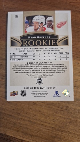 Tarjetas de hockey The Cup 2019-20 Rookies RC parche automático - cubierta superior - Imagen 180 de 218