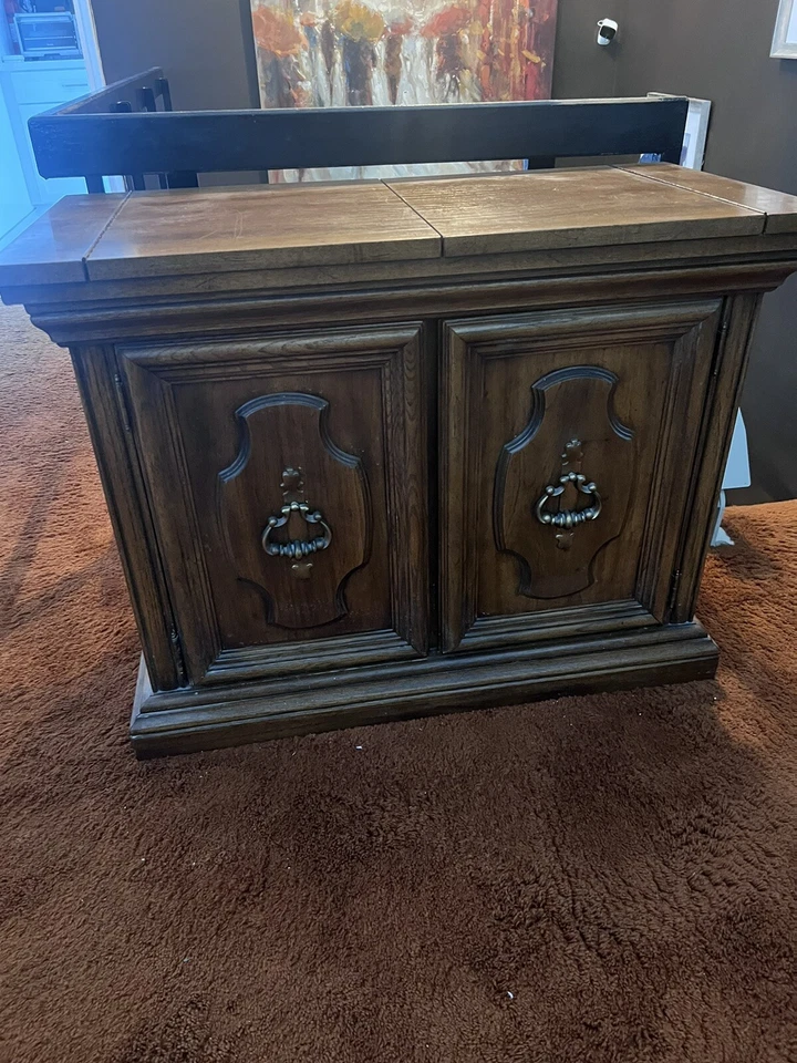 Mesa abatible servidor buffet nogal Foto 3 de 4