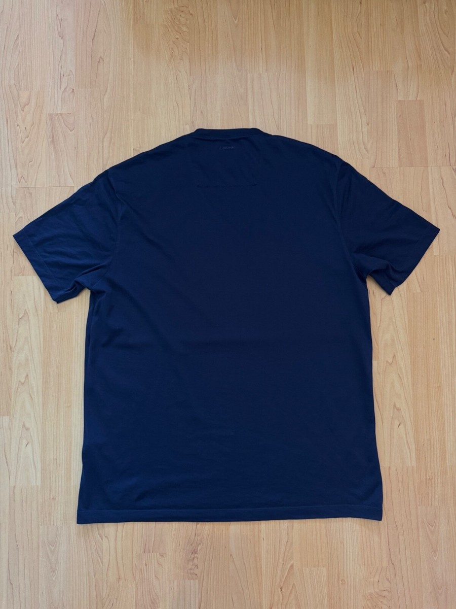 Tシャツ・カットソー ZEGNA BLUE NAVY COTTON T-SHIRT Navy Blue Cotton T-shirt SS25 25729619 | Zegna CH