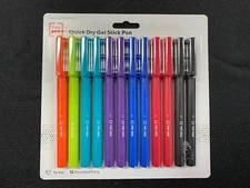 TR54483 TRU RED QUICK DRY GEL STICK PEN (12 ASSORTED PENS)