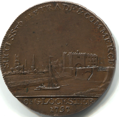 1797 GB Conder Halfpenny - GLOUCESTERSHIRE - BERKLEY CANAL - D&H