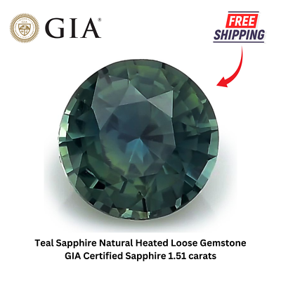Teal Sapphire Natural Heated Loose Gemstone GIA Certified Sapphire