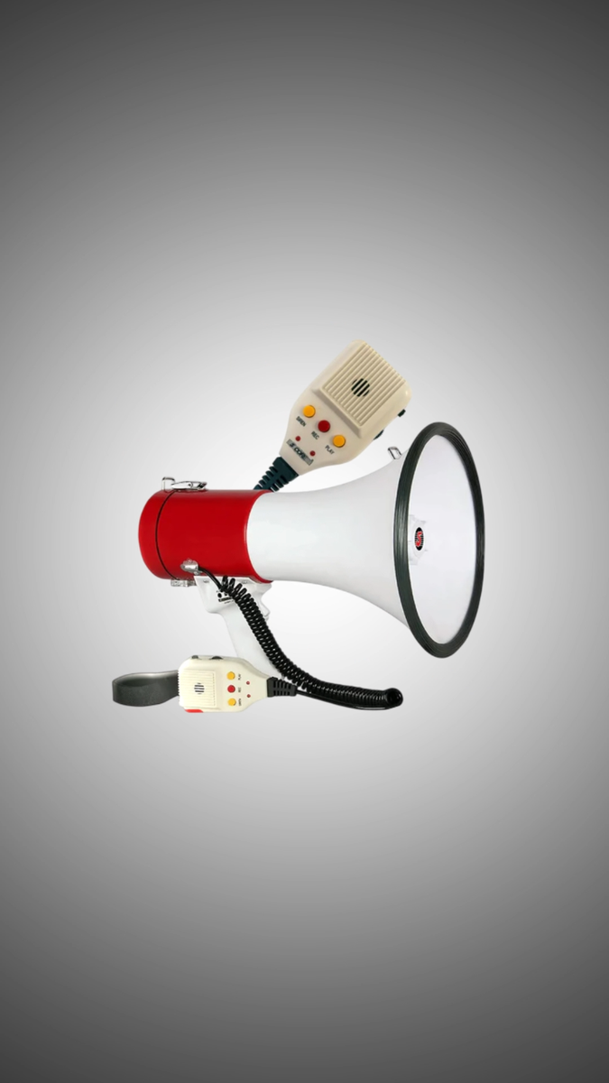 5 Core Megaphone 50W Bull Horn Professional Loud PA Speaker w 1200
