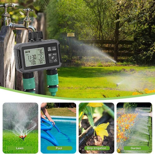 Garden Water Tap Hose Automatic Timer Sprinkler System Irrigation Control 2 outl - Picture 6 of 13