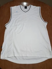 2000s Nike Air Jordan Jumpman White Basketball Jersey Size Large