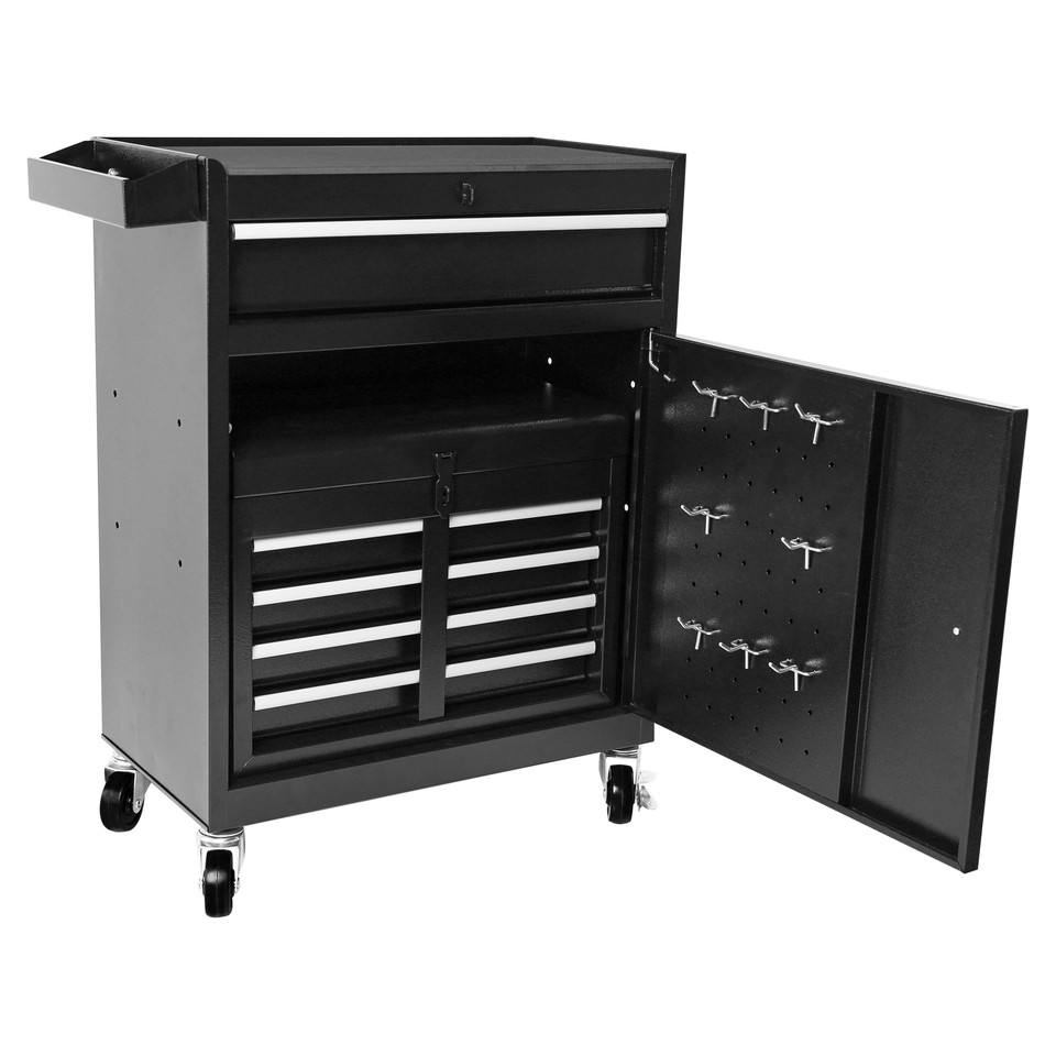 Rolling Tool Chest Organizer 5 Drawer Storage Adjustable Shelf
