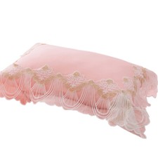 1 Cotton Blend Pillowcase Embroidery Lace Trim Ruffle Pillow Cover Bedding Decor