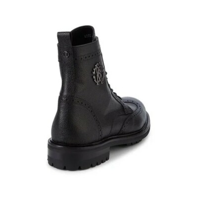 ROBERTO CAVALLI Wingtip Pebbled - Genuine Leather Combat  display picture 1