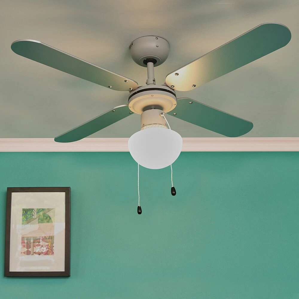 Ceiling Fan With Grey Blades Shelly Lighting