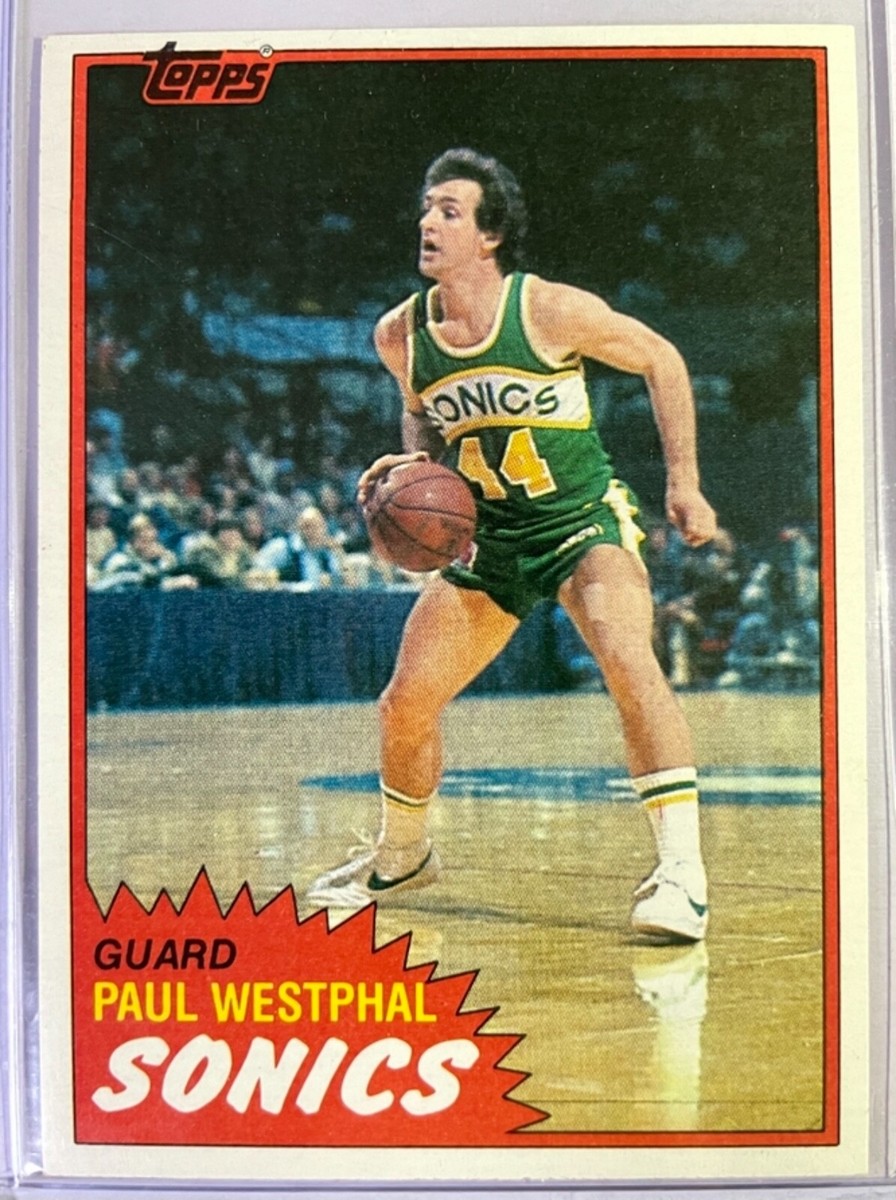 1982 TOPPS EXNM PAUL WESTPHAL #101 NBA BASKETBALL CARD SONICS USC HOF
