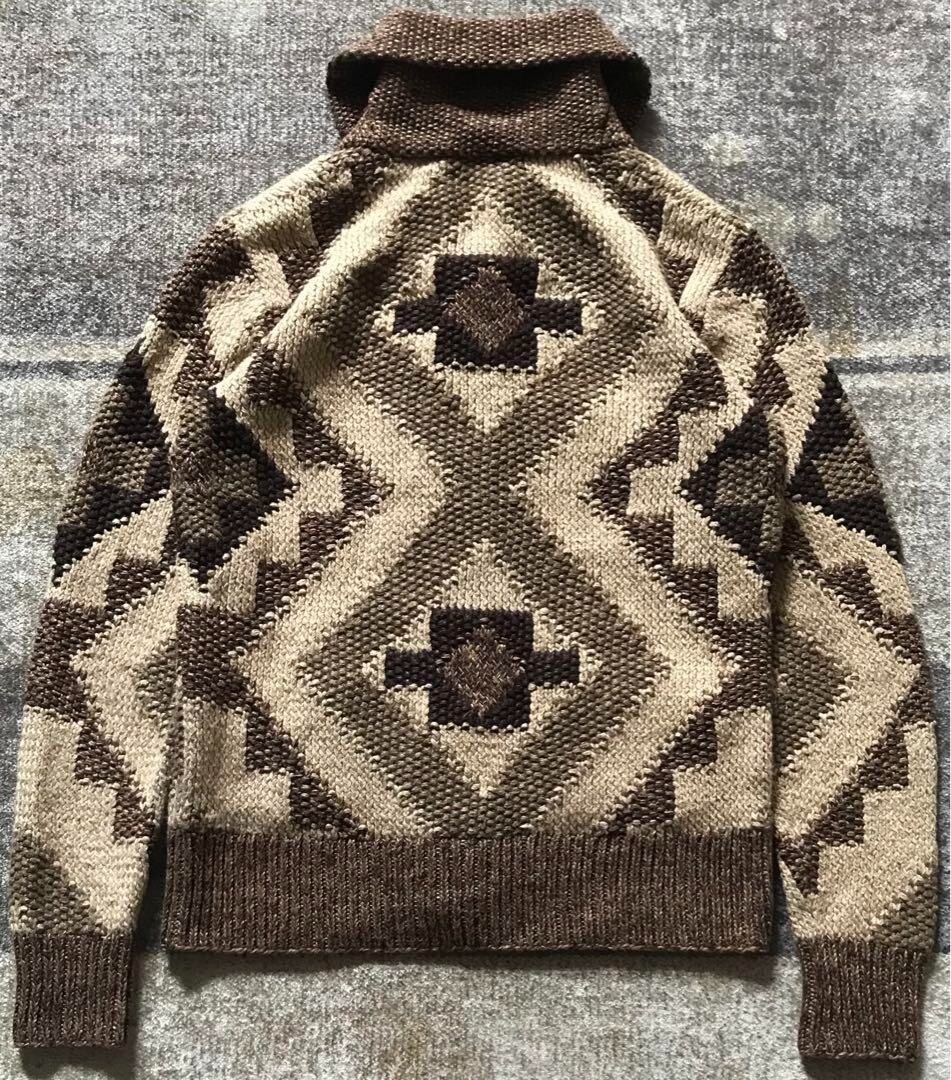 RRL RALPH LAUREN Men's Navajo pattern knit cardigan Width RRL RALPH LAUREN Men's Navajo pattern knit cardigan Width
