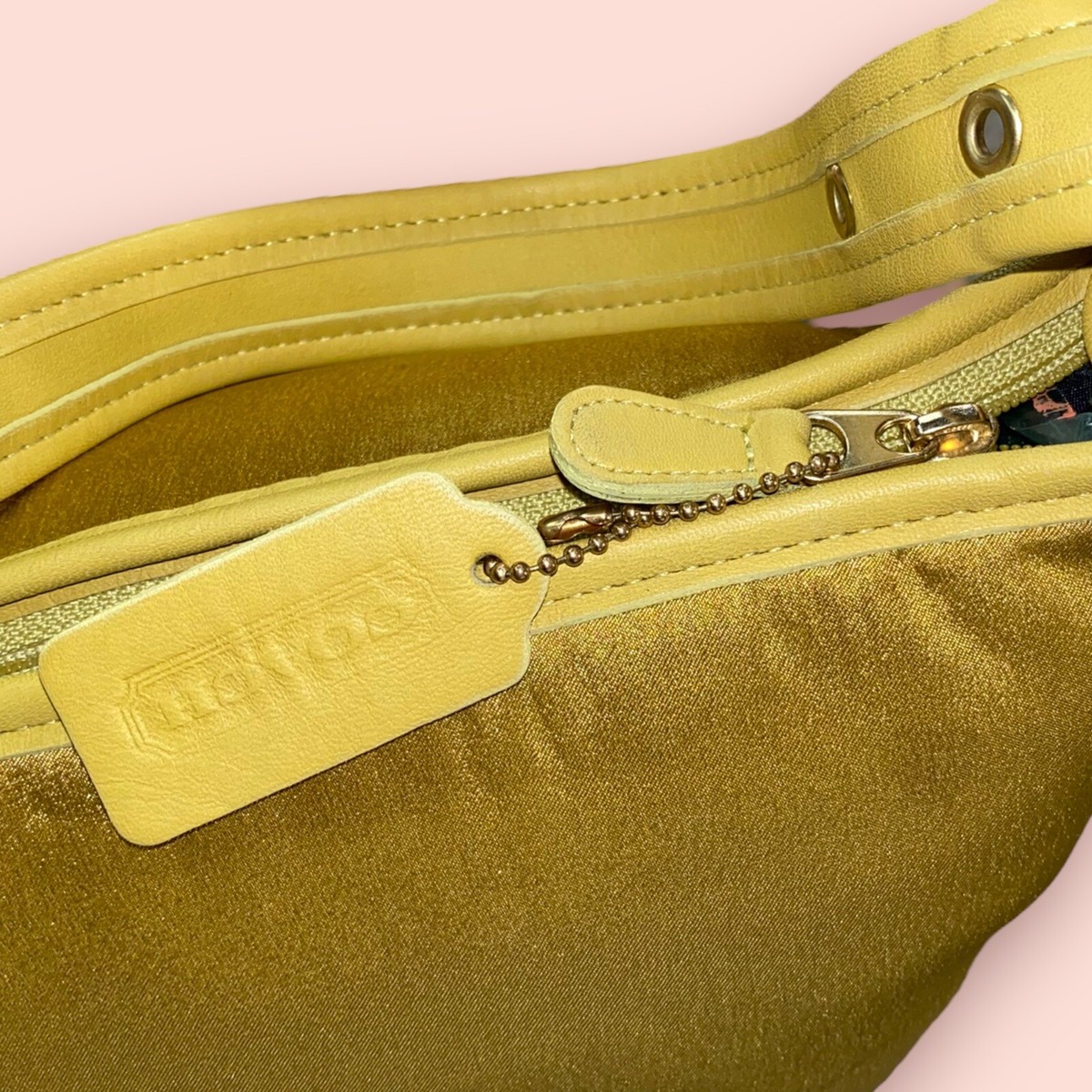 COACH Vintage Maggie Satin Duffle Bucket Luxury Bag Handbag COACH Vintage Maggie Satin Duffle Bucket Luxury Bag Handbag
